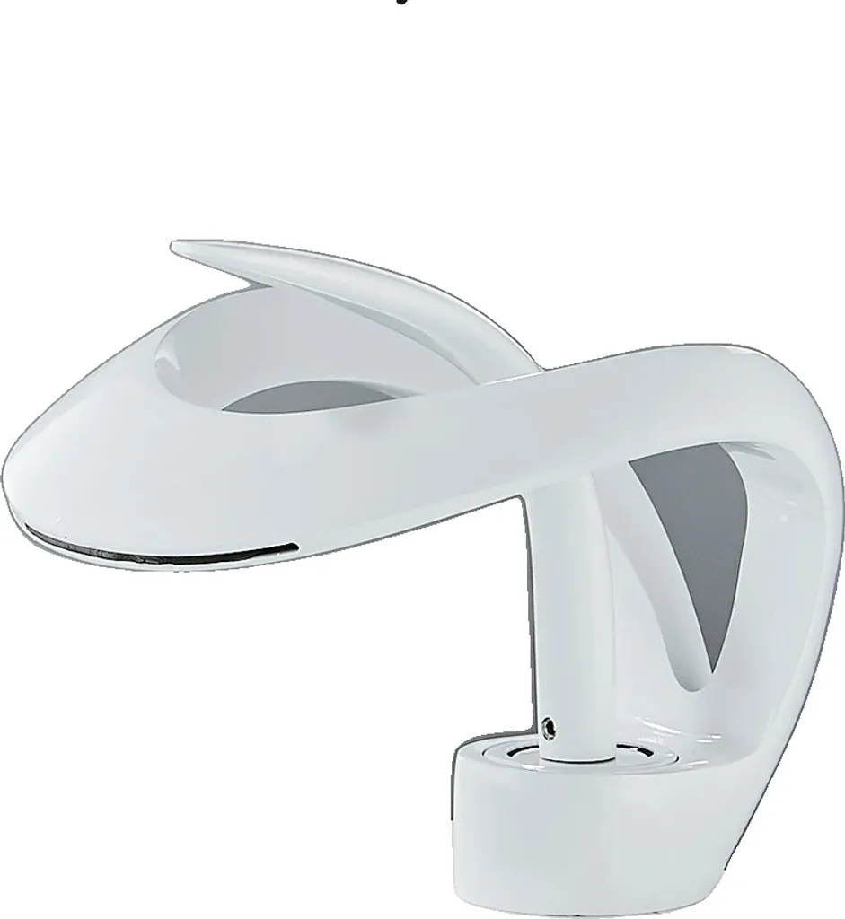 Mitigeur de lavabo durable en métal blanc et mécanisme céramique 35mm