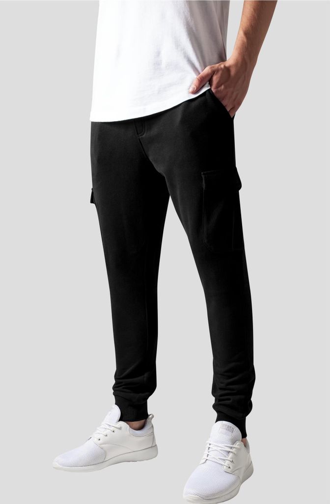 Pantalon de survêtement cargo ajusté Urban Classics, noir - Image du produit 