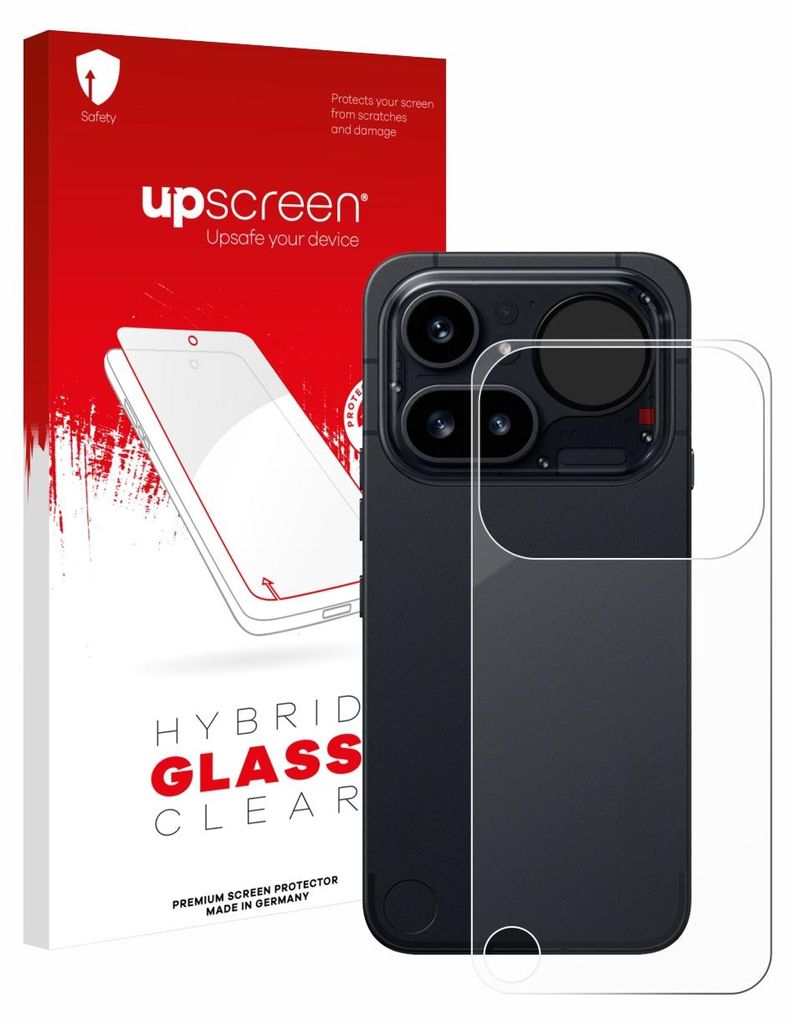 upscreen Schutzglas für Nothing Phone (4a) Pro (Rückseite) Schutzfolie Panzer Folie Glas Display Schutz klar