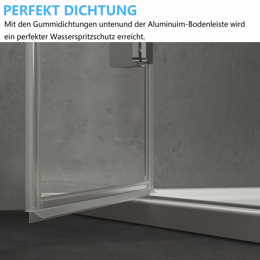 IMPTS Duschkabine 80x80cm Viertelkreis Duschabtrennung Rund Produktbild 9