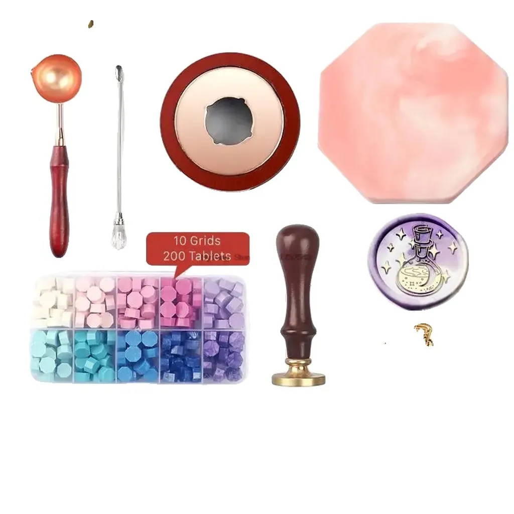 Set di ceralacca, 24 colori, kit per il bricolage, set di 7 pezzi per la sigillatura n. 1