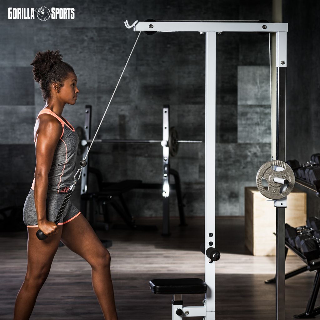 GORILLA SPORTS® Latzugstation - Verstellbar, 120x56x195cm, Produktbild 10