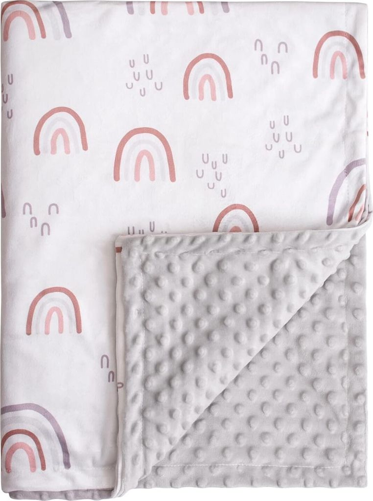 Baumwolle + Sherpa-Decke, flauschige Kuscheldecke, hochwertige doppelseitige Decke, weiche & warme Sofadecke, Fleecedecke für Bett, Sofa und Couch...
