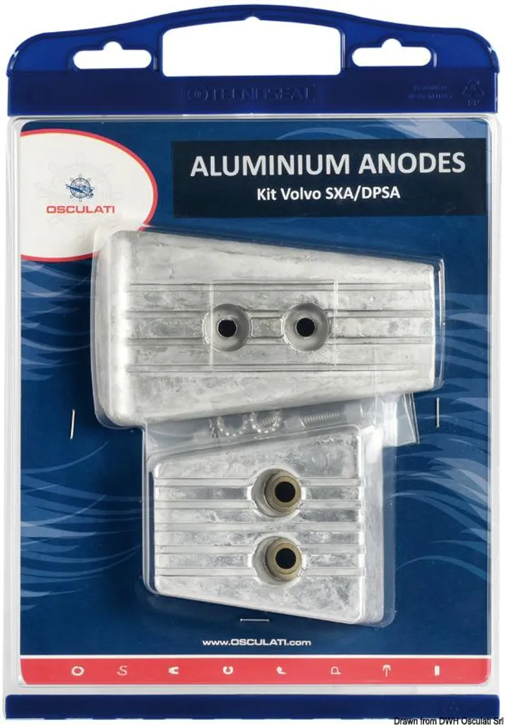Anodes sacrificielles en zinc pour embase Volvo SX-A et DPS Osculati