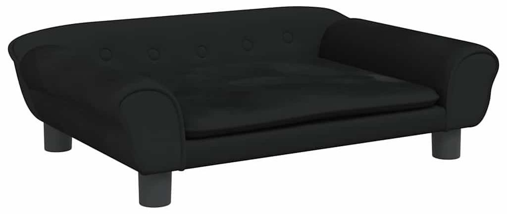 vidaXL Letto per cani nero 70x48x22 cm in velluto Immagine del prodotto 