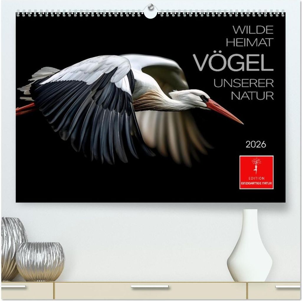 Wilde Heimat - Vögel unserer Natur (hochwertiger Premium Wandkalender 2026 DIN A2 quer), Kunstdruck in Hochglanz