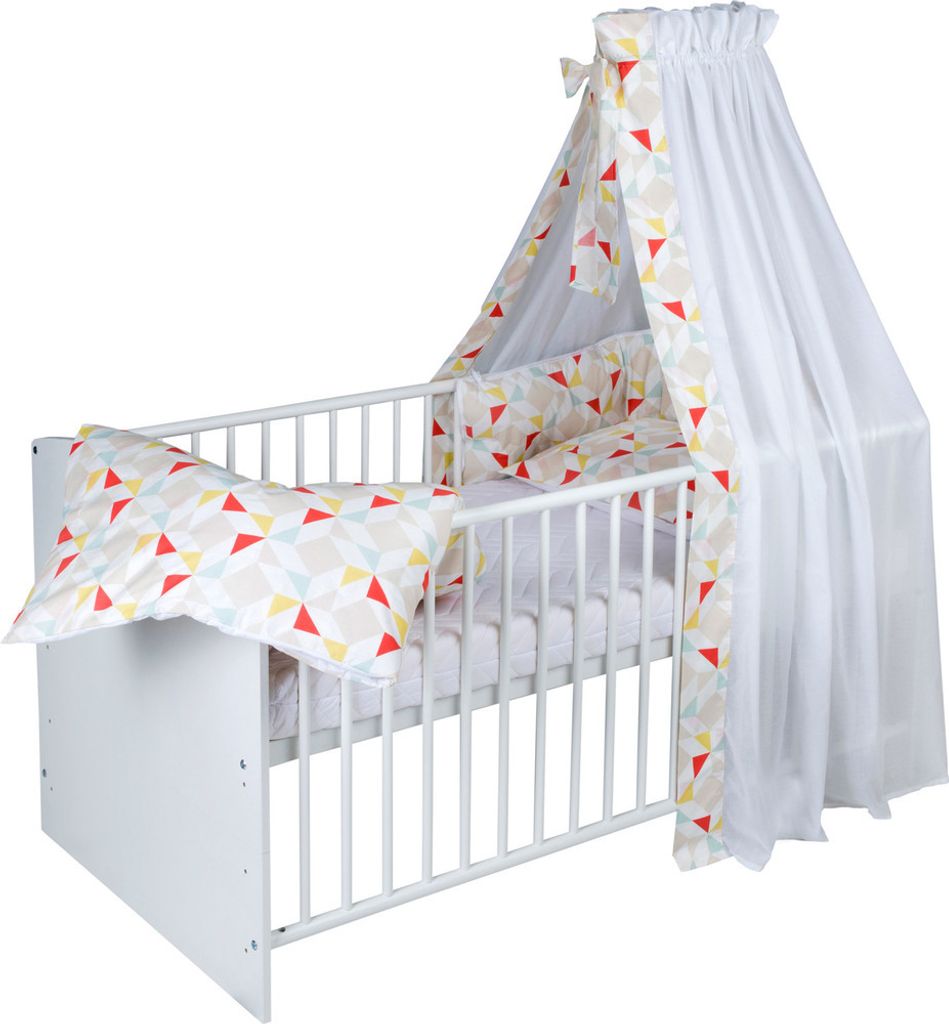 Schardt 4- teiliges Bettset mit Voile Motiv Prisma