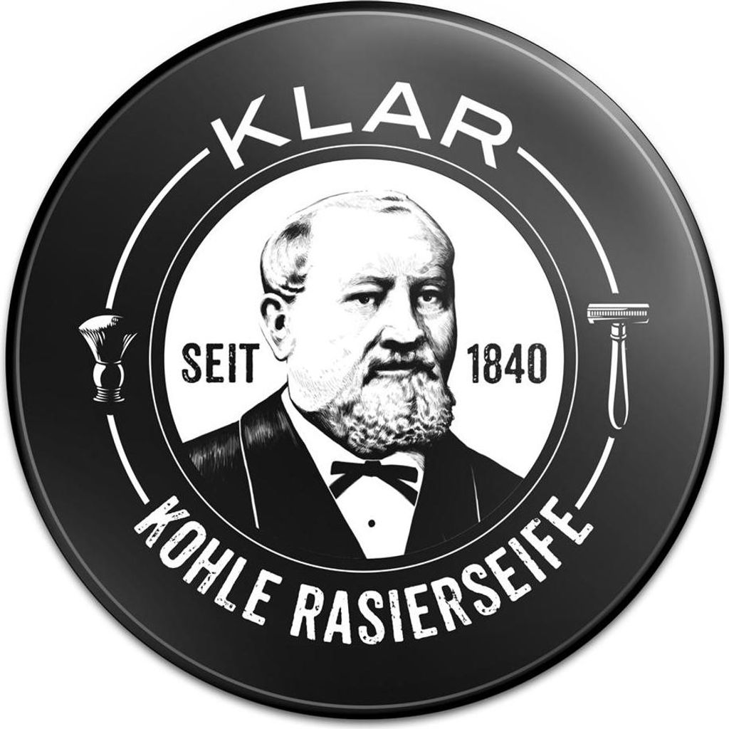 Klar Seifen Rasierseife Aktivkohle 110g, palmölfrei, Duft neutral / ohne Duftstoffe