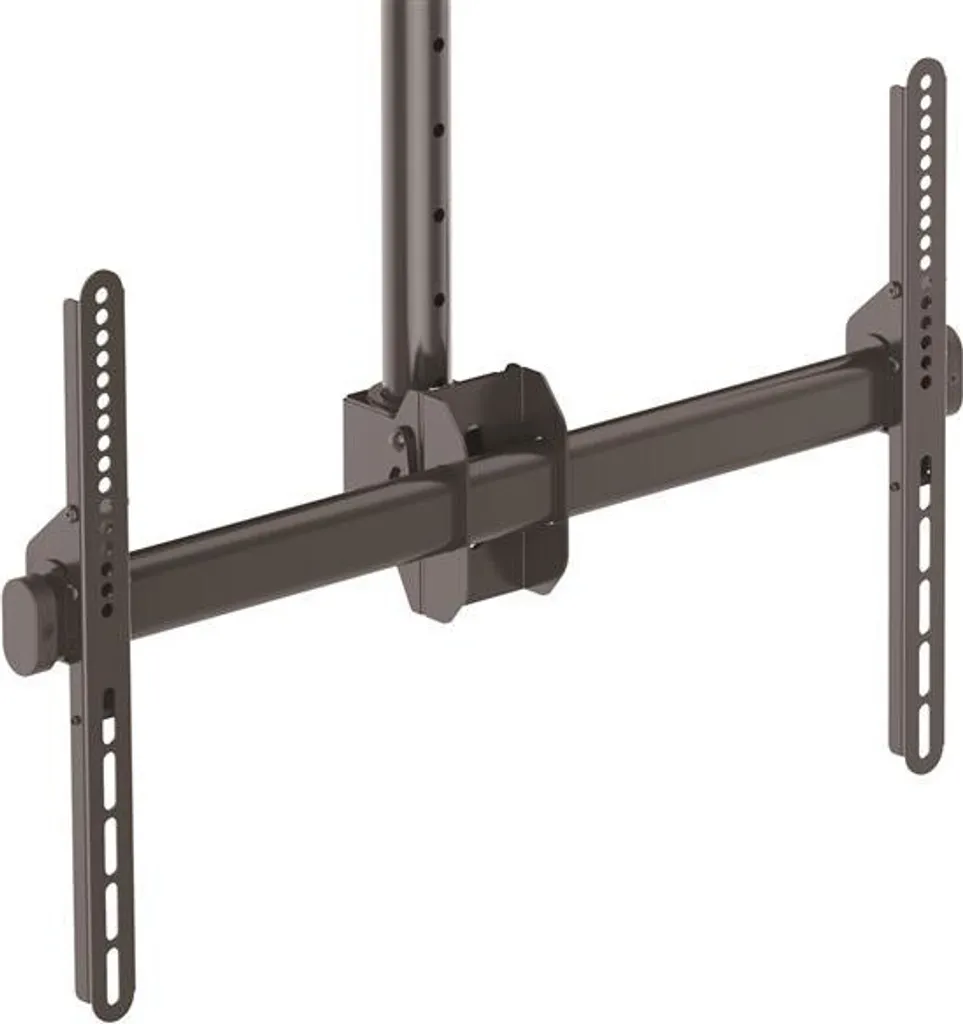 Support TV Plafond Inclinable pour Écran 75 Pouces avec Gestion de Câbles