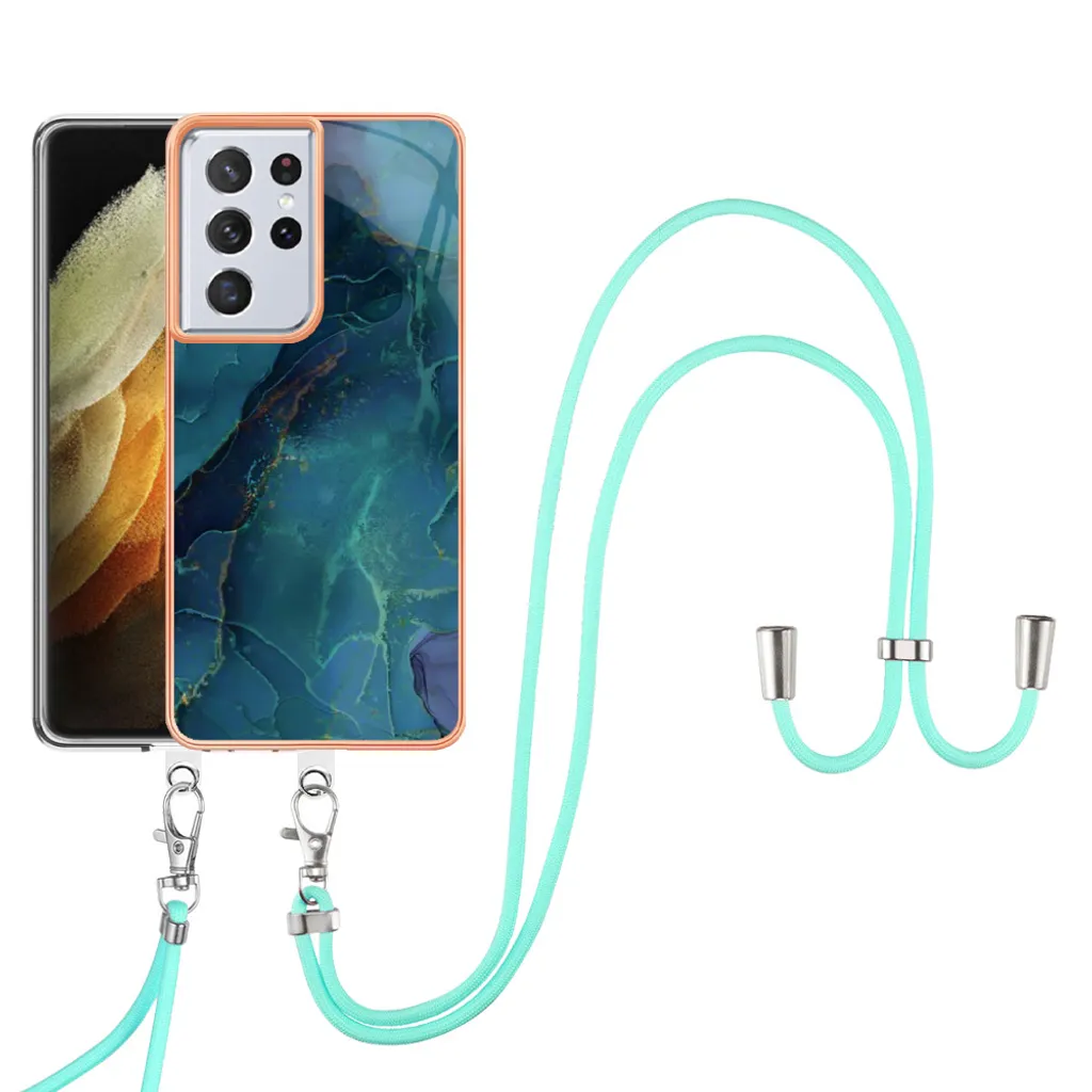 Custodia S21 Ultra 5G Verde con Tracolla | Antiurto per Genitori