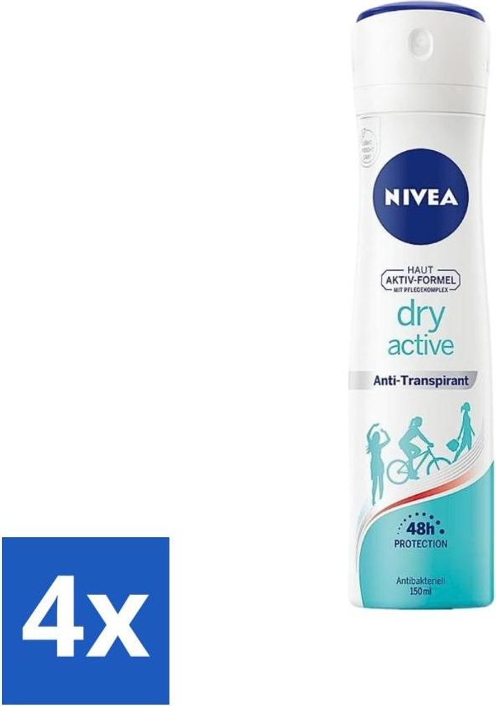 Nivea - Deodorant - Dry Fresh Antitranspirant Spray - 150 ml - Vorteilspack - 4 Stücke