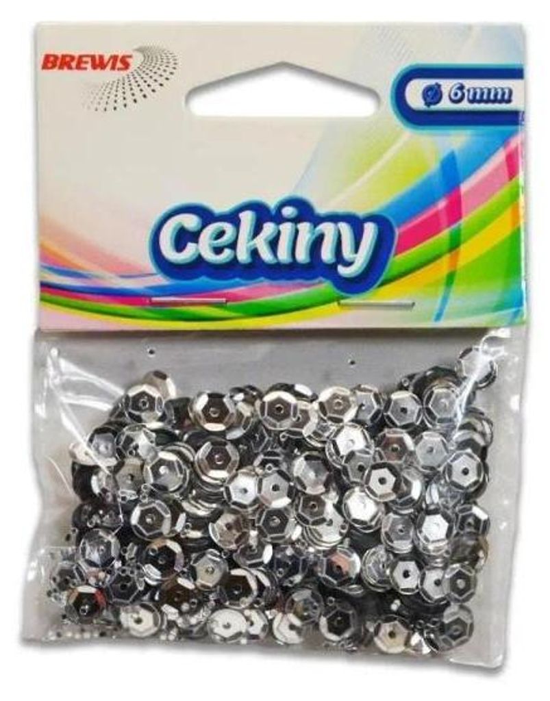 Glitzernde Pailletten B 200 silber – Brewis