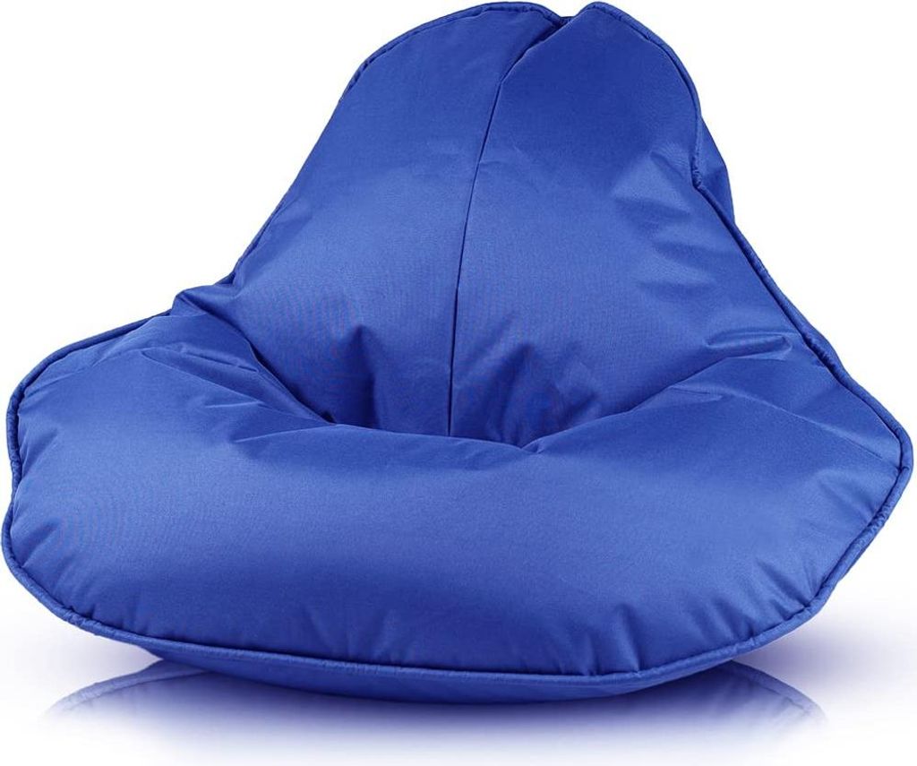 Ecopuf, Frog, Sitzsack Pouf, Sack Poufsessel Pufsack Kinder, Erwachene, 120x80cm, Blau Nc8
