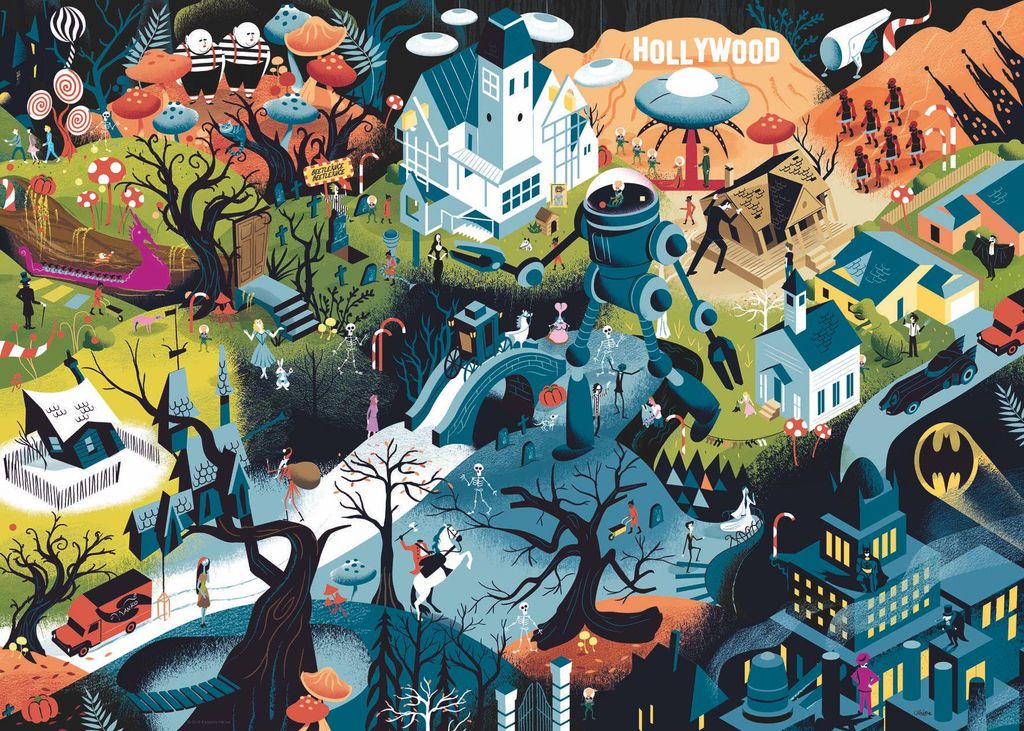 Puzzle da 1000 Pezzi - Tim Burton Films, Movie Masters Immagine del prodotto 