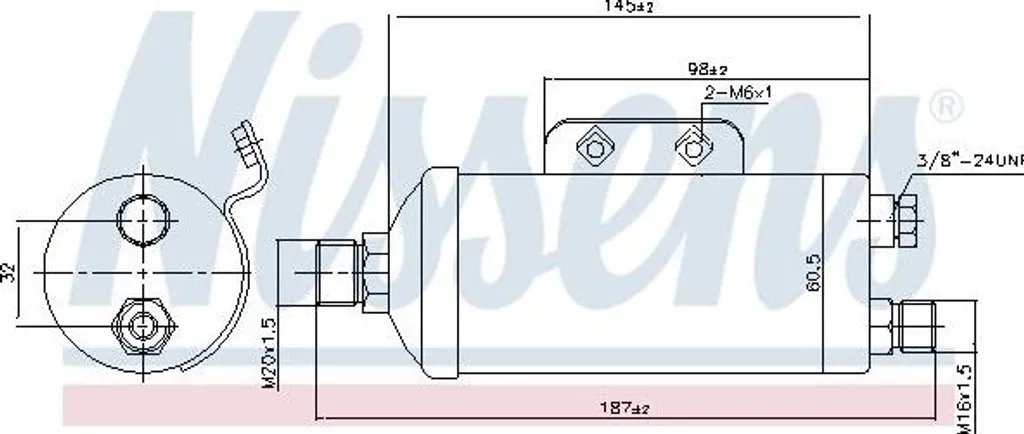 Sécheur de Climatisation NISSENS 95354 OE 9780138000 pour Sonata