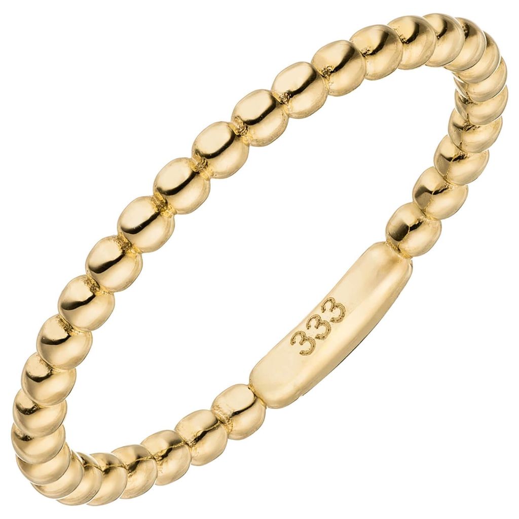 Ring Kugelring aus 333 Gold Gelbgold Breite 1,7mm Goldring Damenring schmal Innenumfang 60mm Ø19.1mm