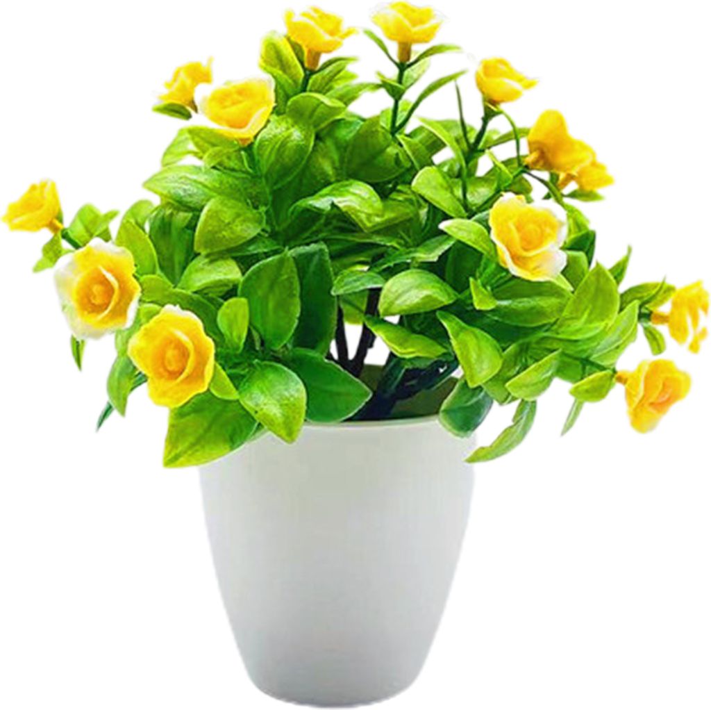 Künstliche Bonsai Pflanzen - 2er Set Kleine Kunstpflanzen Im Topf Für Wohnzimmer & Büro