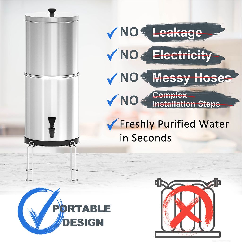 Schwerkraft-Wasserfiltersystem Wasserfiltrationseimer fuer Produktbild 10