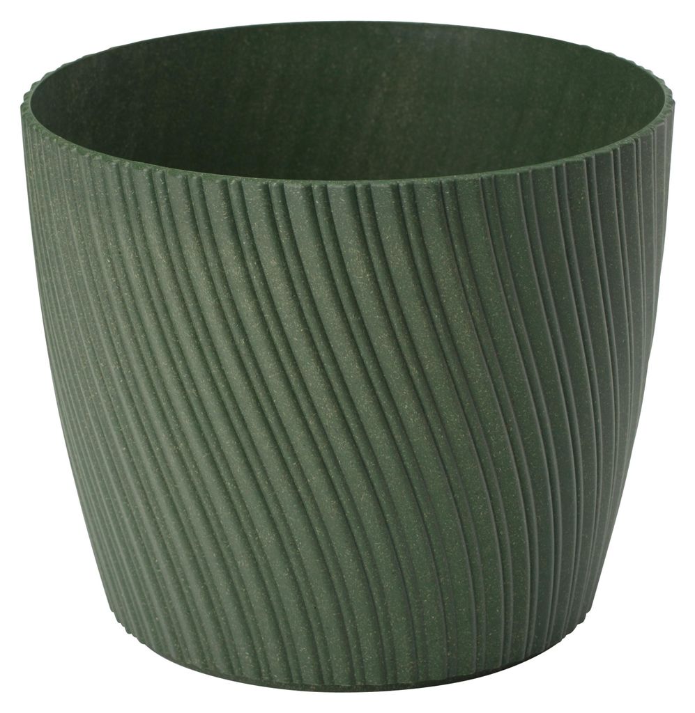 Form Plastic Plant pot/Floral pot Waves - Kunststoff - grun - 19x16 cm
