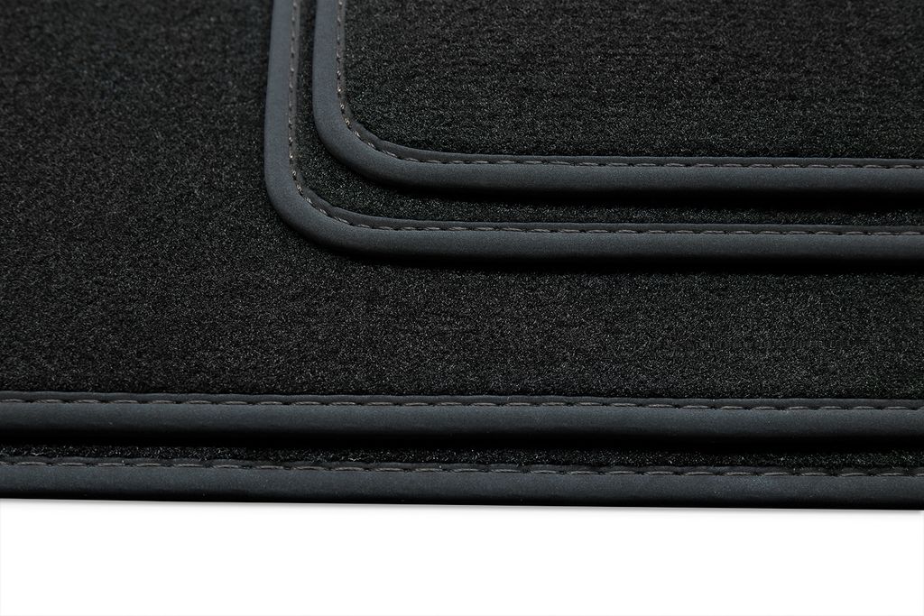 Premium Fußmatten passend für BMW 5er GT F07 ohne xDrive Bj. 2009-2017, Naht:Schwarz