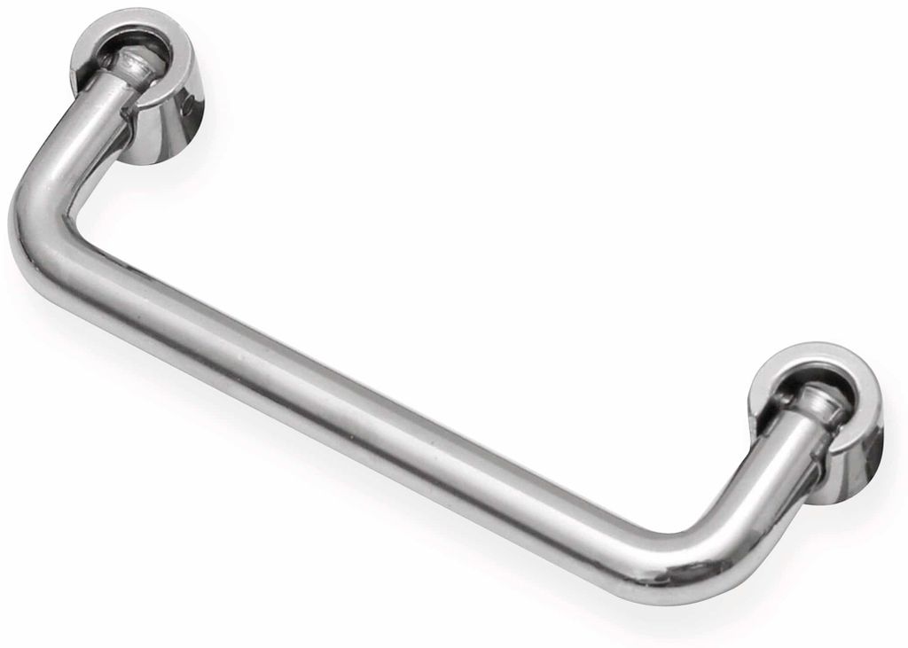 Klappbarer Bügelgriff aus verchromtem Stahl, 120 mm Lochabstand