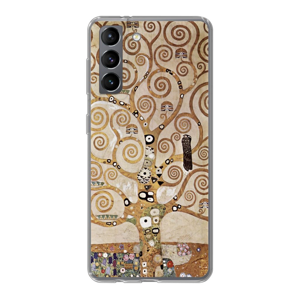 MuchoWow Handyhülle Schutzhülle Hülle für Samsung Galaxy S21 Der Baum des Lebens - Gustav Klimt Silikon Softcase Handy Hülle - Softcase