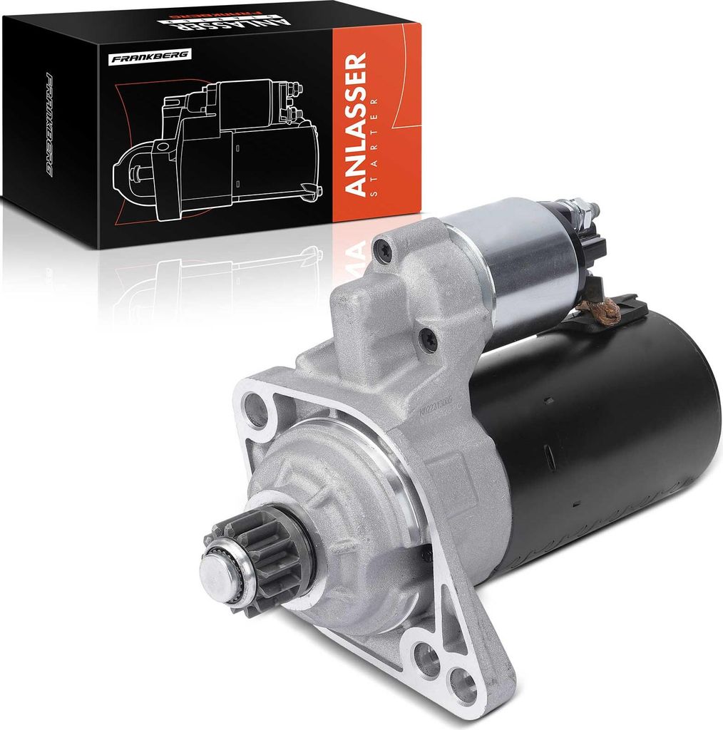 Frankberg 1x Anlasser Starter für VW Polo Golf Passat Jetta Multivan Touran Transporter Bus Kasten Pritsche/Fahrgestell