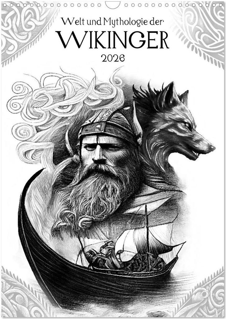Welt und Mythologie der Wikinger (Wandkalender 2026 DIN A3 hoch), CALVENDO Monatskalender
