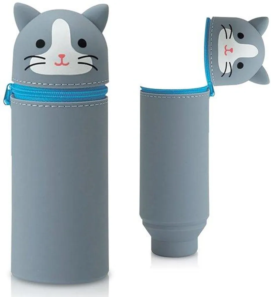 Cartable chat en silicone bleu anti-tache pour éviter les sacs déchirés