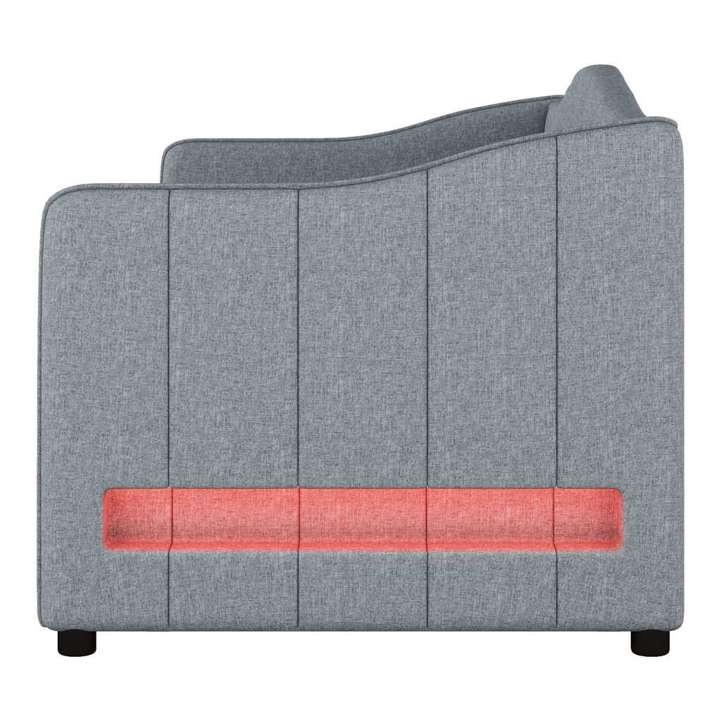 Flieks Polsterbett 90x200cm mit Ausziehbett, Schlafsofa Produktbild 9