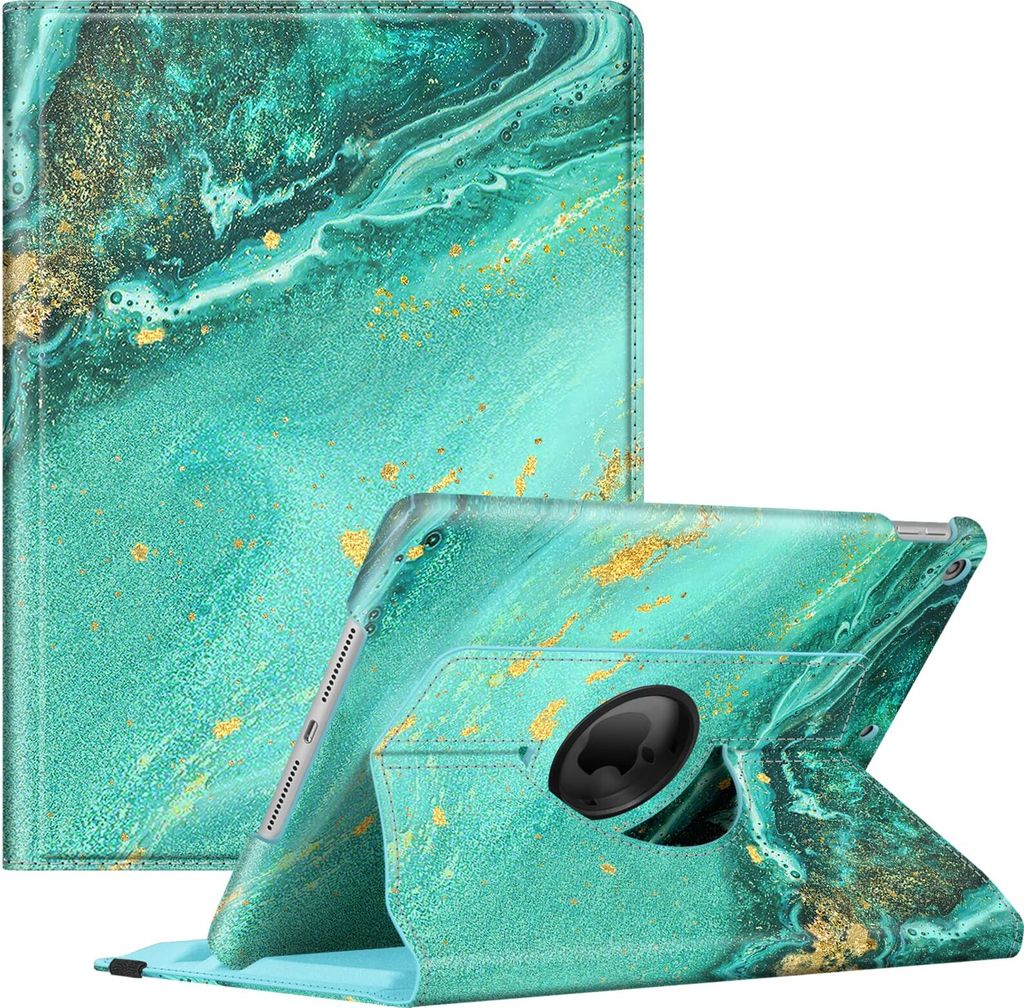 Fintie Hülle für iPad 10.2 Zoll 9.Generation / 8. Gen / 7. Gen (Modell 2021/2020/2019) mit Pencil Halter - 360 Grad Rotierend Stand Schutzhülle ...