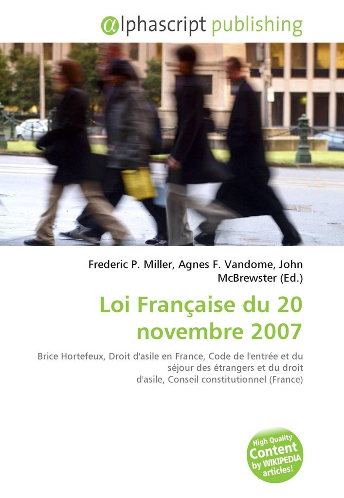 Loi Française du 20 novembre 2007
