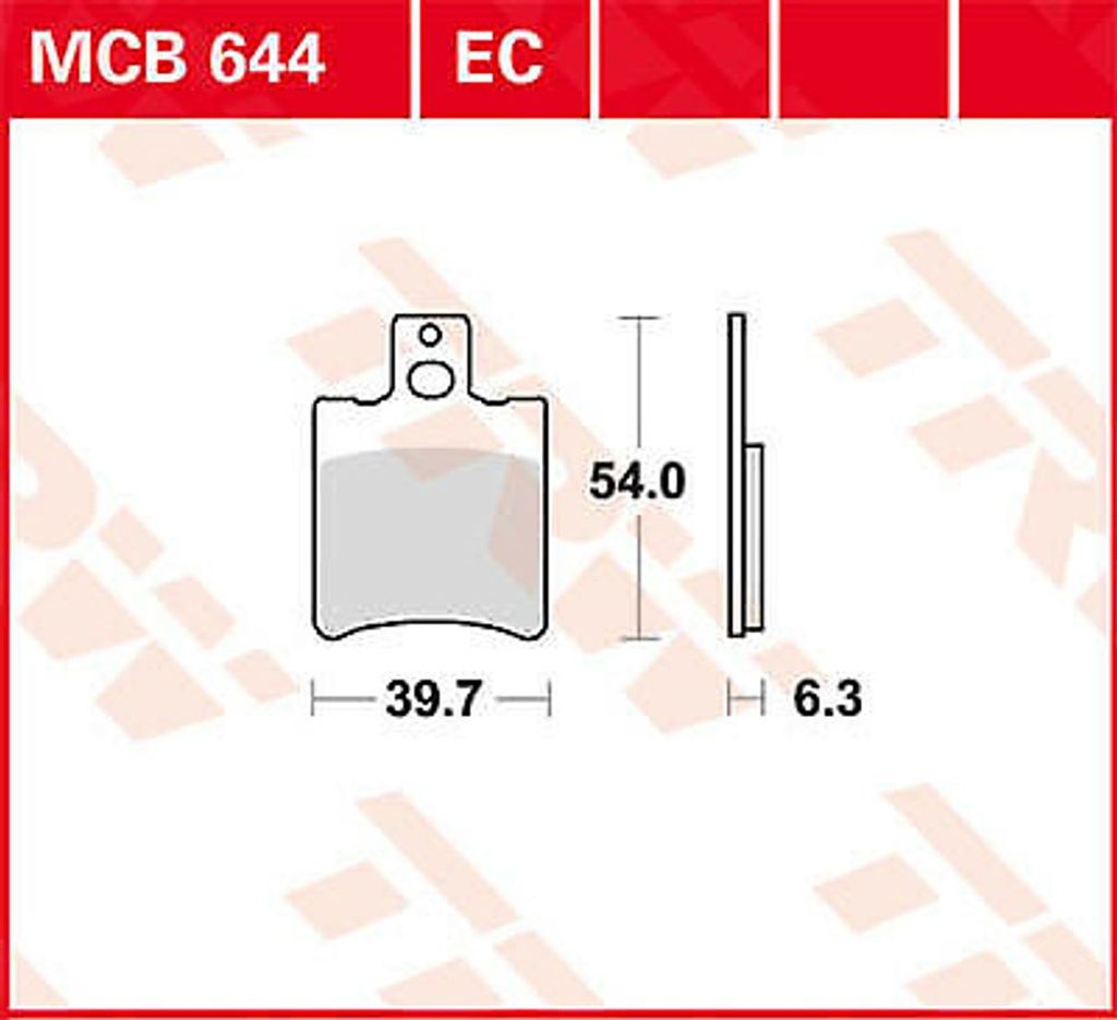 TRW Bremsbelagsatz MCB644 SR50LC MZ Hacker  Booster 50 4VA Produktbild 