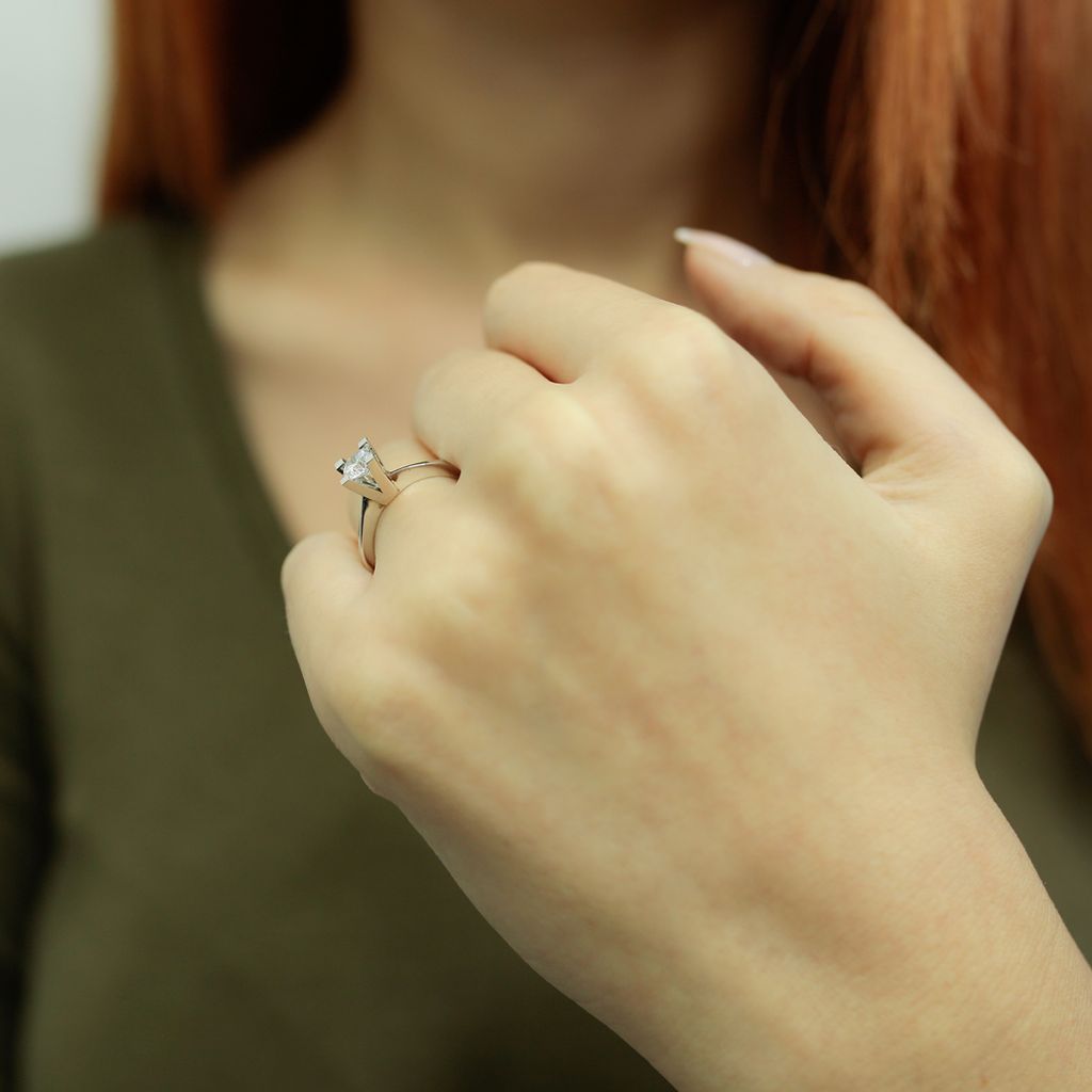 0,42 Carat Diamant Solitär Ring Meisterstück 14 Karat Produktbild 