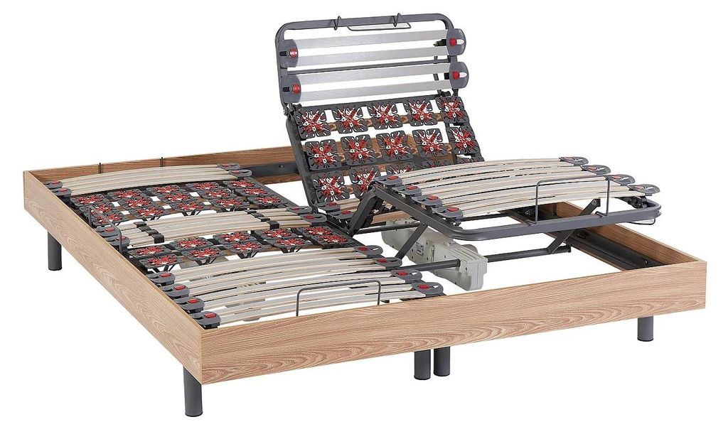 Entspannungsrahmen mit Latten und 2 × 25 Fliesen in Holzoptik - Eiche - Marke YSMÉE - 2 x 80 x 200 cm - OKIN motors