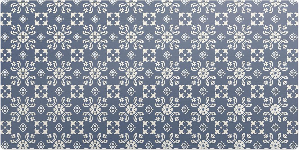 Blumenornament– Schreibtischunterlage – Schreibtisch Tischunterlage – 100x50 cm – Unterlage Groß Schreibtischmatte