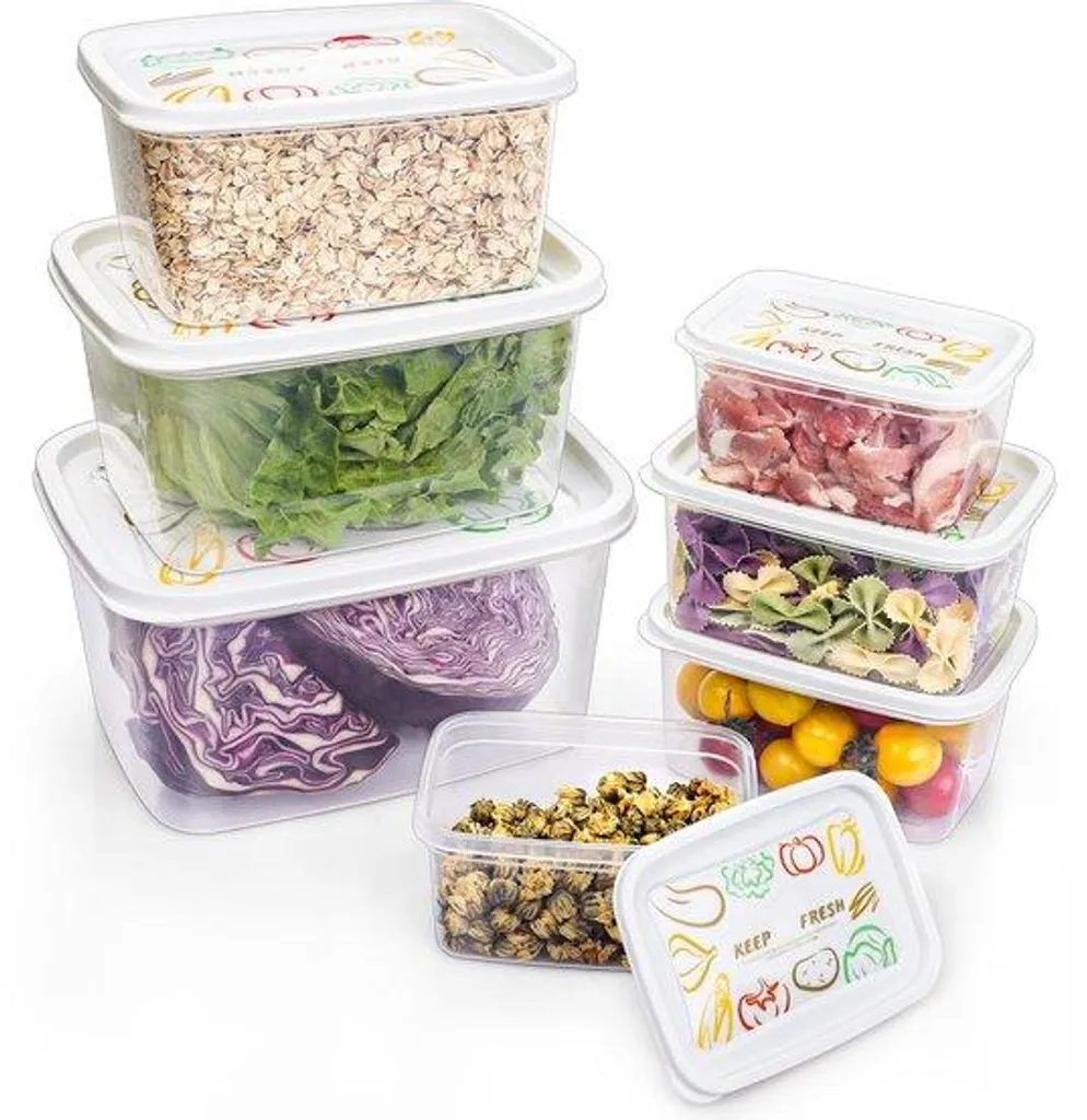 Set de conservation hermétique 14 boîtes empilables pour repas frais