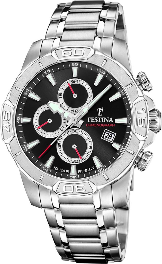 FESTINA Timeless Chronograph F20704 6 – Markante Herren Armbanduhr aus Edelstahl