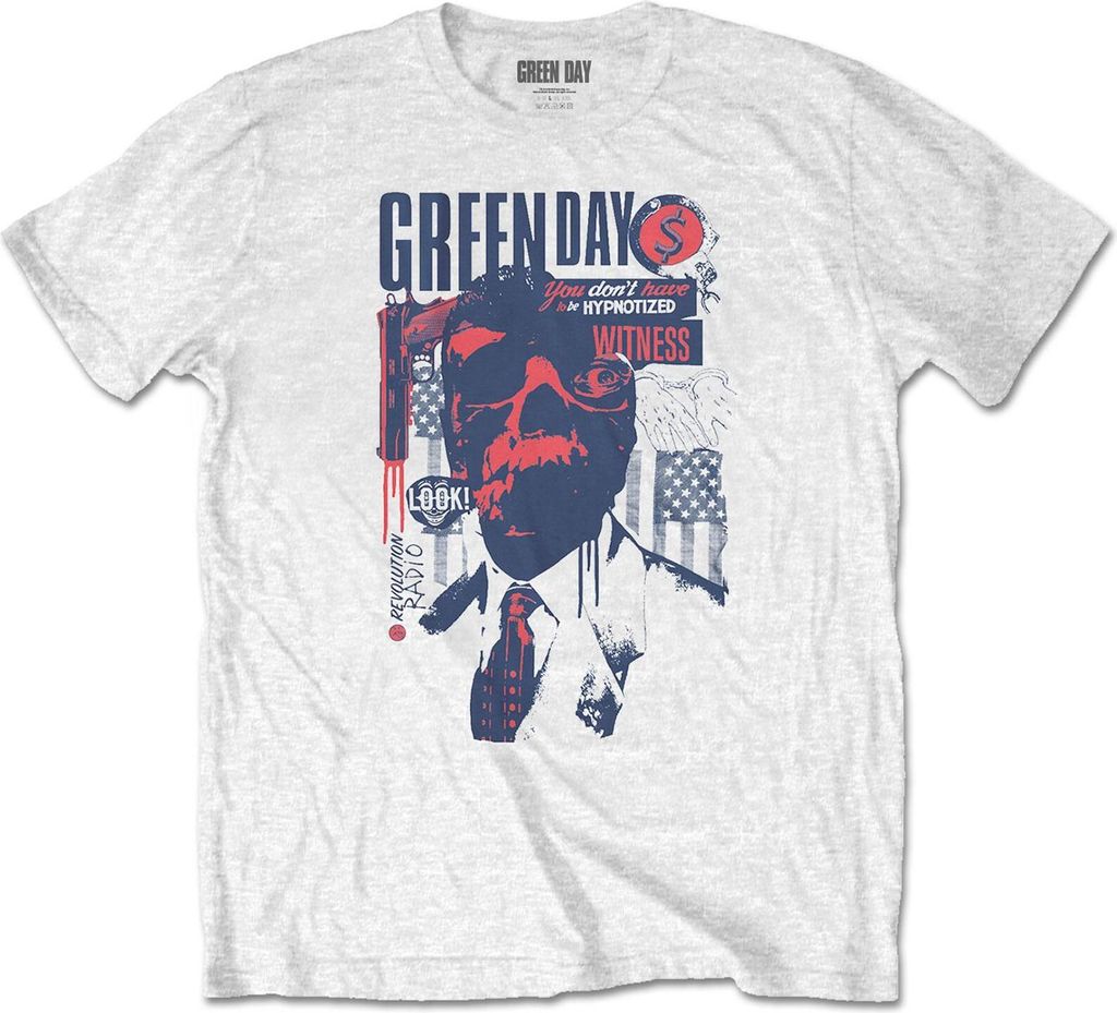 Green Day - "Patriot Witness" T-Shirt für Herren/Damen Uni RO2131 (XL) (Weiß)