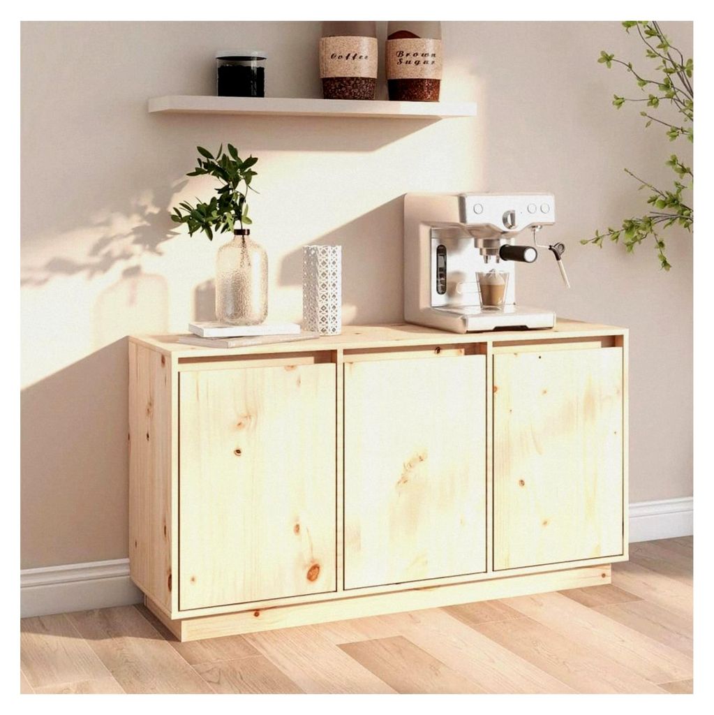Sideboard aus massivem Kiefernholz 111x34x60 cm