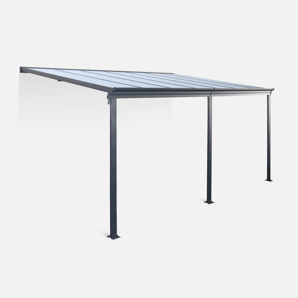 sweeek - Pergola 3x4m Aluminium und Polycarbonat + Produktbild 