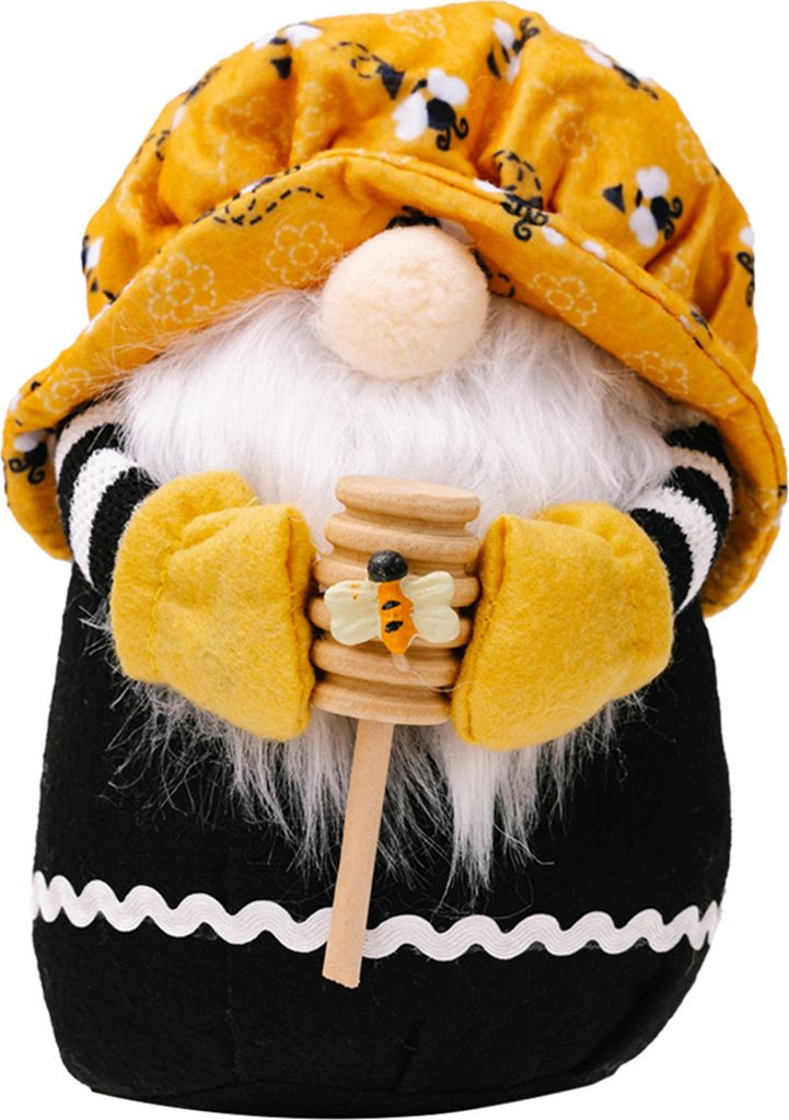 Gnome Form Puppe Biene Tag Element Gesichtslosen Elf Ornament Halten Löffel Gnome Figur Biene Elf Puppe Wohnkultur Männer