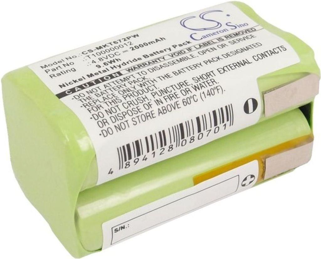 A close-up shot of a battery pack with a label.