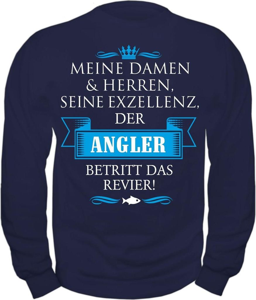 Herren Sweatshirt Seine Exzellenz DER ANGLER