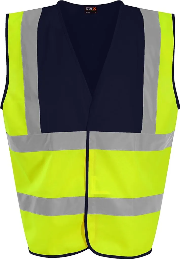 Gilet Sicurezza PRO RTX PC4002 Zip Alta Visibilità S Giallo Blu Navy