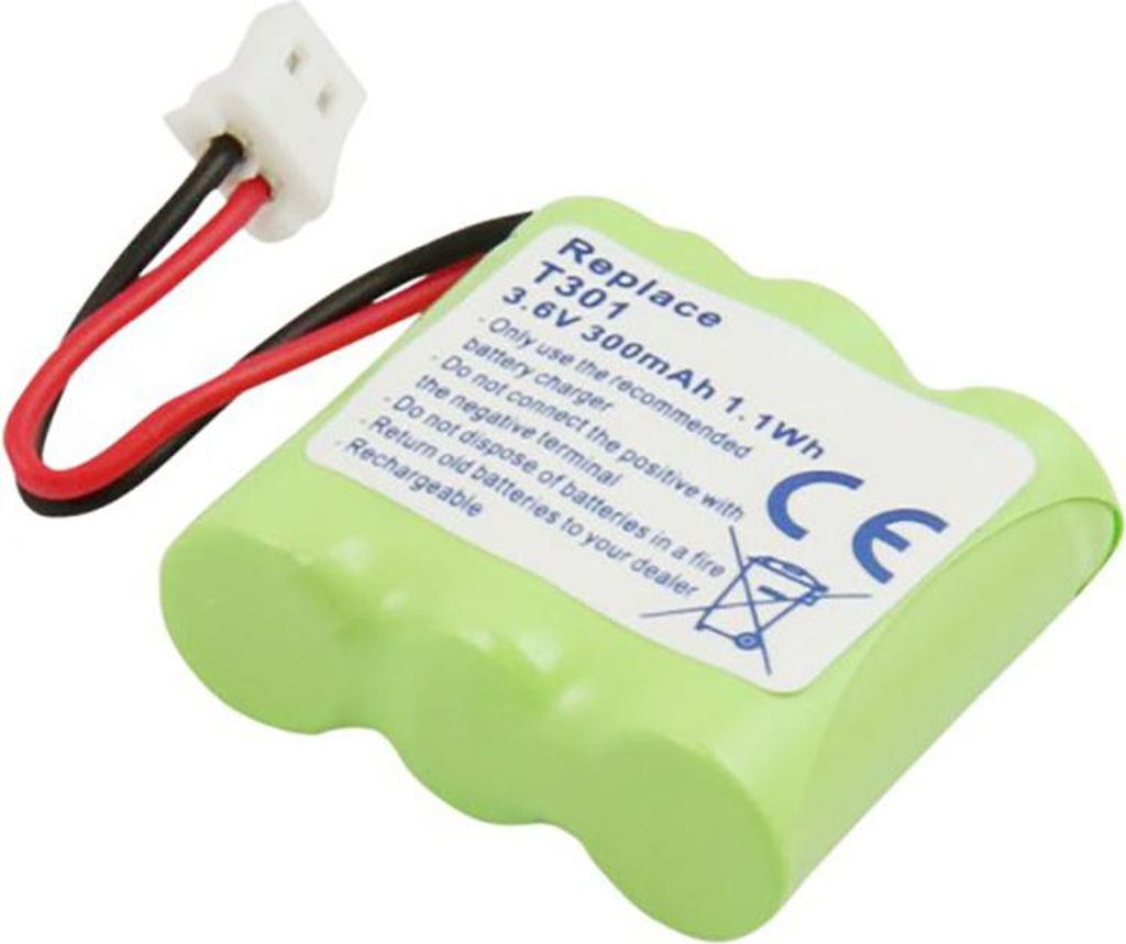 Avizar, NiMH Akku 300mAh für Audioline CDL970 Telefon 3,6V, Grün