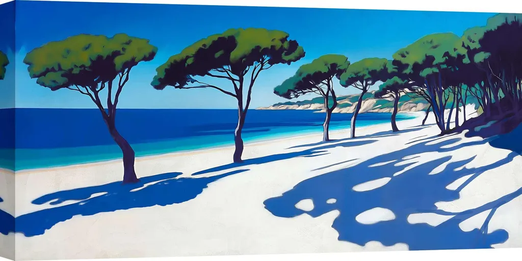 Peinture sur toile Paysage Marin - Brian Thorpe Plage Méditerranéenne I