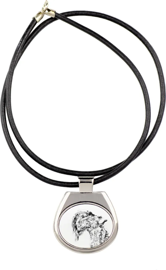 Art-Dog Collana Kerry Blue Terrier: Pendente in Argento con Foto