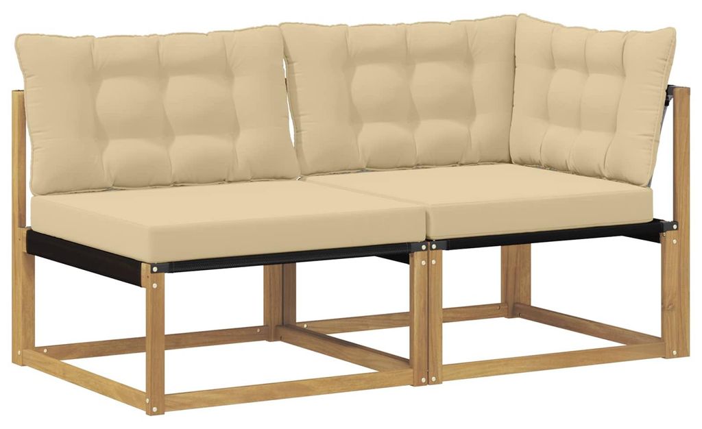 vidaXL Sectional Sofa Einheiten mit Kissen Weiß 162,5 x 83 x 73 cm
