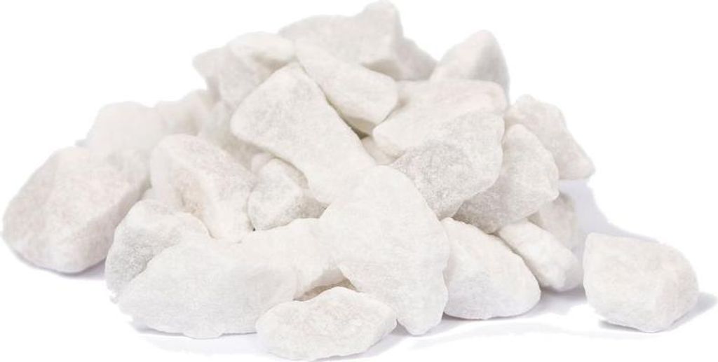 Deko Steine Nuggets in Weiß 9-13mm 750g